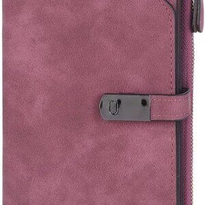 Women's Faux Leather Wallet 26 Card Slots Zipper Pocket Large Capacity